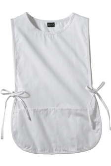 White Two Pocket Restaurant Quality Cobbler Apron Available in Regular and Tall Sizes - 17" W x 28" L - Item # 750-9006