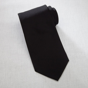 Best Value Solid Polyester Long Tie in Black - Item # 750- SD00