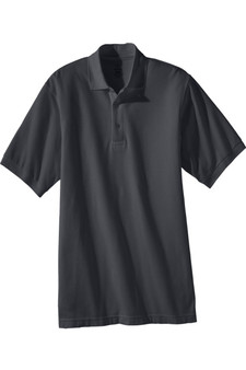 Men's Cotton/Poly Pique Blend Short Sleeve Polo Shirt in Steel Grey - Available in Men's Sizes SMALL to  6XL  Item  # 750-1500