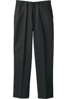 Ladies flat front poly cotton cargo work pants in navy blue