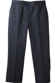 Men's Poly/Cotton Flat Front Business Casual Pants in Navy Blue - Available in Men's Waist Sizes 28-54- Item # 750-2510
