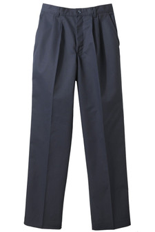 Ladies Pleated Front Poly/Cotton Work Pants in Navy Blue- Available in a Full Range of Female Sizes from 0 - 28W - Item # 750-8679