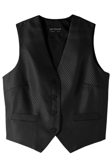  Women's Diamonds Vest in Black - Available in Female Sizes XS-3XL- Item # 750-7390