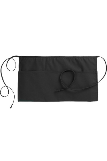 Black Three Pocket Restaurant Quality Waist Apron - 23" W x 11" L - Item # 750-9003