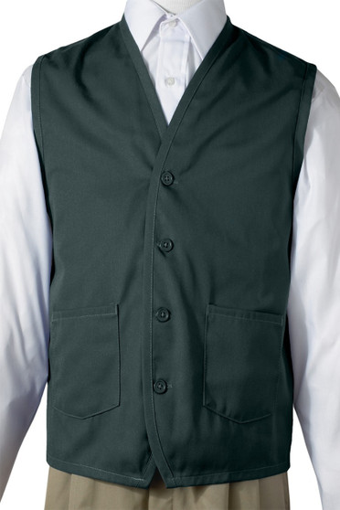 Hunter Green Vest with Two Waist Pockets - Available in Unisex Sizes XS-4XL- Item # 750-4106