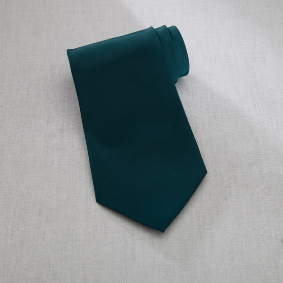 Best Value Solid Polyester Long Tie in Hunter Green - Item # 750- SD00