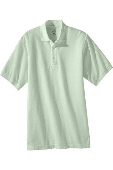 Men's Cotton/Poly Pique Blend Short Sleeve Polo Shirt in Cucumber - Available in Men's Sizes SMALL to  6XL  Item  # 750-1500