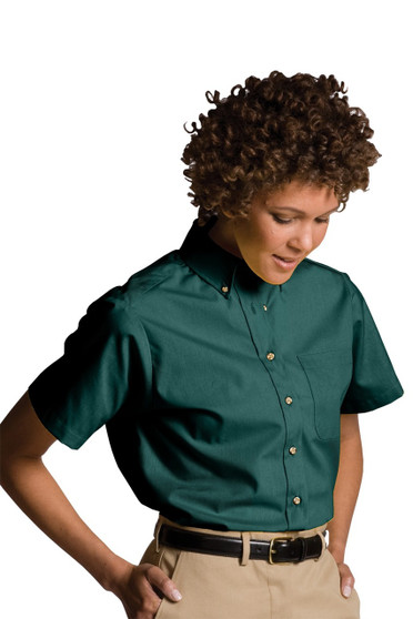 Ladies Best Value Short Sleeve Uniform Work Shirt with Chest Pocket in Dark Teal - Available in Female Sizes XXS  to  3XL  - Item  # 750-5230