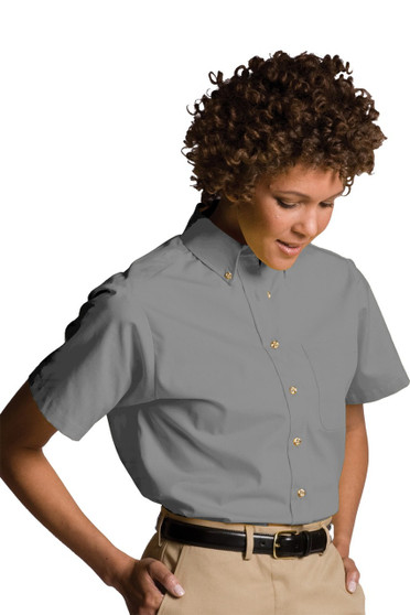 Ladies Best Value Short Sleeve Uniform Work Shirt with Chest Pocket in Titanium Grey - Available in Female Sizes XXS  to  3XL  - Item  # 750-5230
