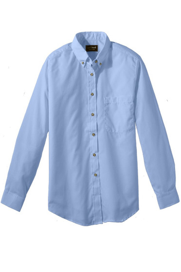 Ladies Best Value Long Sleeve Uniform Work Shirt with Chest Pocket in Denim Blue - Available in Female Sizes XXS  to  3XL  - Item  # 750-5280