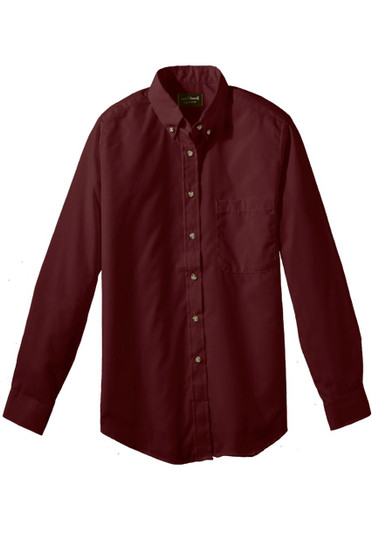 Ladies Best Value Long Sleeve Uniform Work Shirt with Chest Pocket in Wine - Available in Female Sizes XXS  to  3XL  - Item  # 750-5280