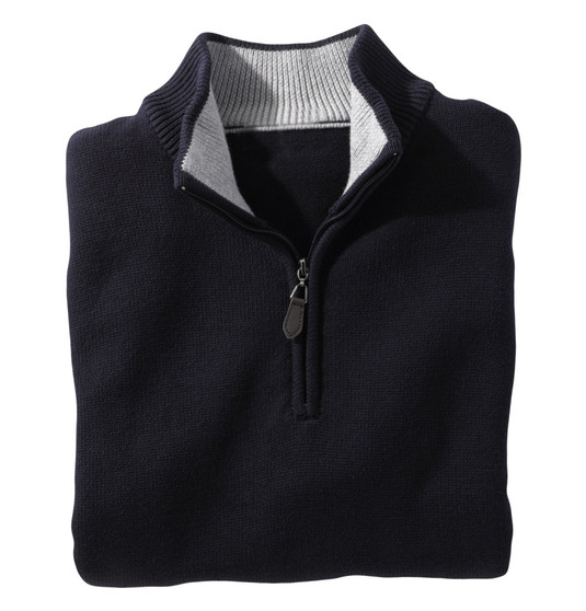 Navy Quarter Zip Sweater - Available in Unisex Sizes XS-5XL- Item # 750- 712