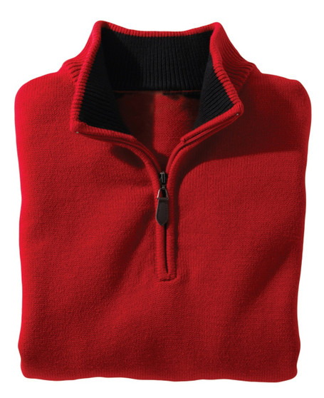 Red Quarter Zip Sweater - Available in Unisex Sizes XS-5XL- Item # 750- 712