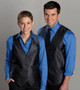 Men's Black and Grey Grid Brocade Vest - Available in Men's Sizes S-5XL- Item # 750-4396