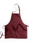 Wine Three Pocket Restaurant Quality Bib Apron with Adjustable Neck Strap - 28" W x 24" L - Item # 750-9002