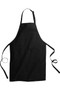 Black Two Pocket Restaurant Quality Butcher Bib Apron with Adjustable Neck Strap - 23" W x 34" L - Item # 750-9005