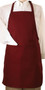 Wine Two Pocket Restaurant Quality Butcher Bib Apron with Adjustable Neck Strap - 23" W x 34" L - Item # 750-9005