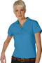 Female Dry Mesh Hi-Performance Short Sleeve Polo Shirt in Marina Blue - Available in Female Sizes XXS  to  3XL  - Item  # 750-5576