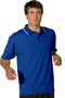 Men's Dry Mesh Hi-Performance Tip Collar Short Sleeve Polo Shirt in Royal Blue - Available in Men's Sizes SMALL  to  6XL  - Item  # 750-1575