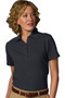 Female Cotton/Poly Pique Blend Short Sleeve Polo Shirt in Steel Grey - Available in Female Sizes XXS  to  3XL  - Item  # 750-5500