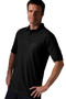 Unisex Cotton/Poly Pique Blend Short Sleeve Polo Shirt with Chest Pocket in Black - Available in Unisex Sizes XXS to  6XL  Item  # 750-1505