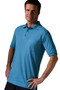 Unisex Cotton/Poly Pique Blend Short Sleeve Polo Shirt with Chest Pocket in Marina Blue - Available in Unisex Sizes XXS to  6XL  Item  # 750-1505