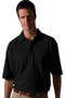 Men's Premium Cotton Short Sleeve Polo Shirt in Black - Available in Men's Sizes SMALL to  6XL  Item  # 750-1530