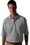 Men's Premium Cotton Short Sleeve Polo Shirt in Heather Grey - Available in Men's Sizes SMALL to  6XL  Item  # 750-1530