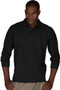 Unisex Premium Cotton Long Sleeve Polo Shirt in Black - Available in Unisex Sizes XXS to  6XL  Item  # 750-1540