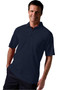 Unisex Premium Cotton Short Sleeve Polo Shirt with Chest Pocket in Navy Blue - Available in Unisex Sizes XXS to  6XL  Item  # 750-1535