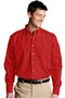 Men's Best Value Long Sleeve Uniform Work Shirt with Chest Pocket in Red  - Available in Men's Sizes SMALL to 6XL-TALL Item # 750-1280