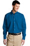 Men's Best Value Long Sleeve Uniform Work Shirt with Chest Pocket in Sapphire Blue  - Available in Men's Sizes SMALL to 6XL-TALL Item # 750-1280