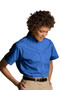 Ladies Best Value Short Sleeve Uniform Work Shirt with Chest Pocket in Royal Blue - Available in Female Sizes XXS  to  3XL  - Item  # 750-5230