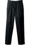 Men's Poly/Cotton Pleated Front Work Pants in Black - Available in Men's Waist Sizes 28-54- Item # 750-2670