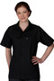 Button Front Black Short Sleeve Cook Shirt Available in Unisex Sizes XS-6XL- Item # 750-1303