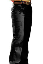 ladies black cargo work trousers