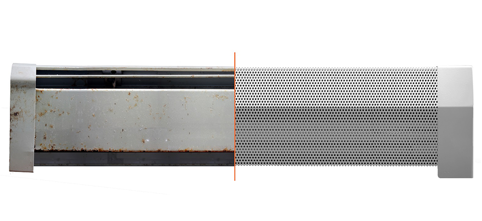 Premium Baseboard Cover 5 ft length Vent and Cover