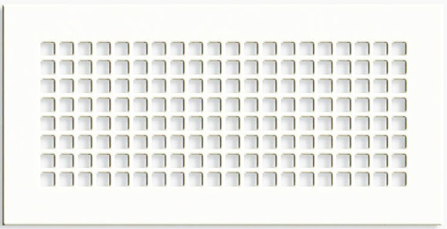 Custom White Square Return - 12" x 3.5" opening size without mounting holes, with 2-way diverter