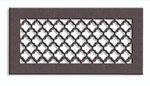 Tuscan Return Vent Cover (Brushed Stainless) - 24" x 5" opening size (26"L x 7"W overall) With mounting holes, with return air filter frame