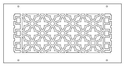 Custom Vintage Black Return Air Filter Frame Vent Cover - 36.5"w x 28.5"h opening size (38.5"w x 30.5"h overall) No mounting holes