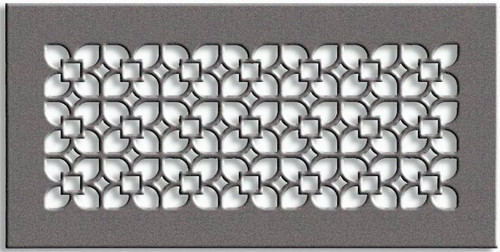 Custom Royal Palm Vent Cover Return (Black) - 31" x 6.75" opening size (34" x 9.75" overall) With mounting holes, with speaker cloth backer