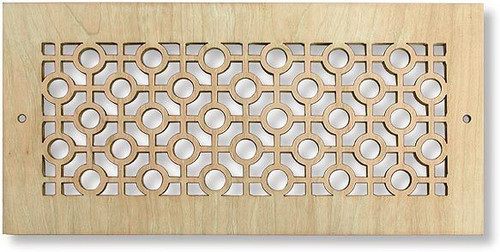Wood Groovy Vent Cover Return (Maple finish) - 16-5/8” x 16 3/8” opening size (17-5/8” x 17 3/8” overall) No mounting holes