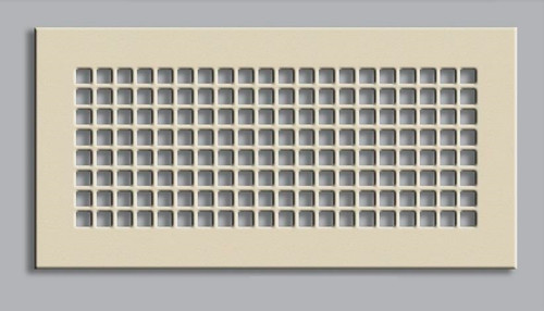 Square Vent Cover Return (White) - 11.75" x 7.75" opening size (12.5" x 8.5" overall), With mounting holes