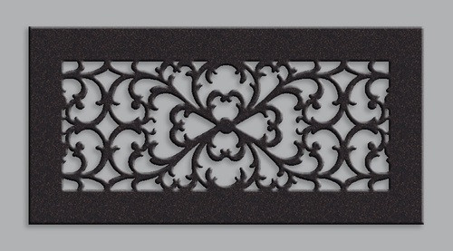 Charleston Vent Cover Supply (Silver) - 10” x 4” opening size (11.5” x 7” overall),  No mounting holes