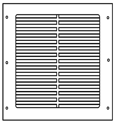 Pro-Linear Vent Cover Return (White) 18" x 24" opening size (20.5" x 26.5" overall),  with mounting holes