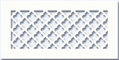 Custom Regency Vent Cover Return (Silver) - 28" x 5" opening size (30" x 7" overall),  with mounting holes