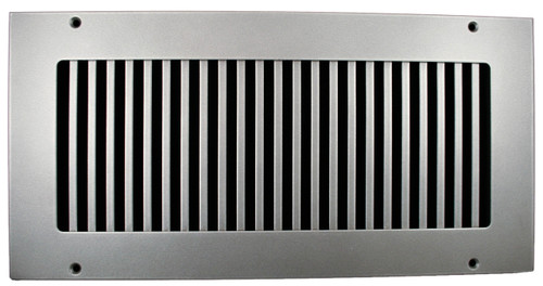 Pro-Vertical Vent Cover Return (Black) - 23-3/4” x 3-1/2” opening size (25-1/4” x 5” overall),  No mounting holes
