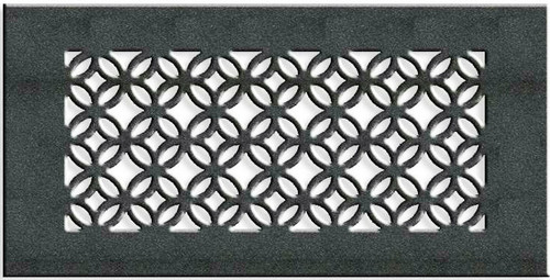 Custom Omni Vent Cover Return (Black) - 4" x 4" opening size (5.5" x 5.5" overall) with mounting holes, flat no frame