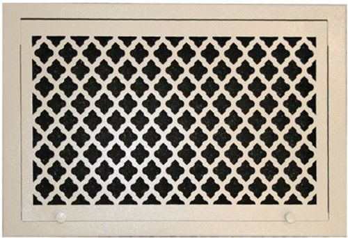 Tuscan Vent Cover Return (Bronze) - 22" x 22" opening size (24.5" x 24.5" overall),  With mounting holes, with filter frame