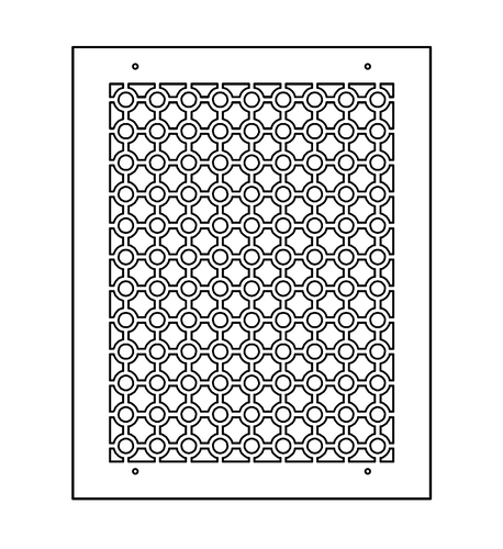 Castle Vent Cover Return (Brushed Stainless) - 20" x 26" opening size (22.5" x 28.5" overall) With mounting holes